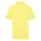 Zeco school polo shirt in yellow, back view