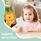 Child holding Easy2Name watercolour name stickers for school clothes