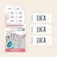 Easy2Name one colour clothing name stickers, personalised with a name