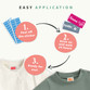 How to apply Easy2Name one colour name stickers: peel off, stick on and wait 24 hours, then ready to use