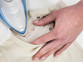 Ironing an Easy2Name name transfer into a baby vest