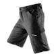 Black slim fit stretch work shorts with thigh pocket, ruler pocket and belt loops