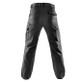 Black slim fit stretch work trousers with thigh pockets, ruler pocket and articulated knees