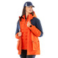Black 3-in-1 ripstop work jacket with hood, front patch pockets and zip through collar