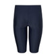 Zeco girls shiny lycra school shorts in navy, back view