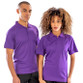 Royal blue quick dry performance polo shirt with ribbed collar and three button placket