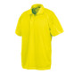 Royal blue quick dry performance polo shirt with ribbed collar and three button placket