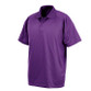 Royal blue quick dry performance polo shirt with ribbed collar and three button placket