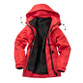 Navy 3 in 1 work jacket with hood, reflective sleeve detail and softshell inner jacket