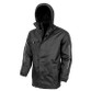 Navy 3 in 1 work jacket with hood, reflective sleeve detail and softshell inner jacket