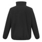 Black heavy duty microfleece work jacket with zip through collar and zipped pockets