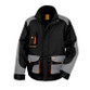 Two-tone lightweight work jacket with bellowed chest pockets, stand up collar and orange tabs