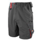 Two-tone technical work shorts with zipped cargo pocket, ruler pocket and contrast panels