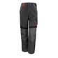 Two-tone technical work trousers with knee pad pockets, zipped cargo pocket and contrast panels