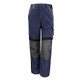 Two-tone technical work trousers with knee pad pockets, zipped cargo pocket and contrast panels