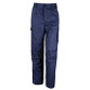 Plain work trousers with knee pad pockets, thigh pocket with reflective trim and hammer loop