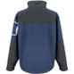 Stretch work jacket with contrast softshell shoulder and sleeve panels and zipped pockets