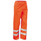 Fluorescent hi vis over trousers with reflective leg bands and elasticated waist