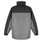 Heavy duty padded work jacket with chest pockets, reflective piping and a zip-through collar