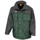 Heavy duty padded work jacket with chest pockets, reflective piping and a zip-through collar