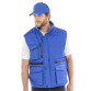 Padded ripstop work bodywarmer with stand up collar, storm flap and several chest pockets