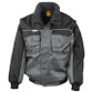 Heavy duty padded work jacket with zip off sleeves, chest pockets and reflective piping