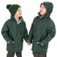 Child's navy waterproof winter parka with hood in the collar, fleece lined pockets and reflective tape