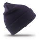 Child's navy plain knitted woolly hat with a deep turn up cuff