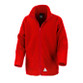 Child's navy full zip microfleece jacket with stand up collar and reflective triangle