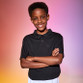 Children's plain royal blue sports polo shirt with three button placket