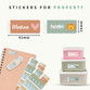 Easy2Name name stickers size: 41 x 16 mm, shown on lunch boxes and a notebook