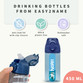 Easy2Name 450 ml kids water bottle with a sea picture, an anti-leak clip lid, BPA free and dishwasher safe