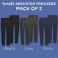 Boys Waist Adjustable School Uniform Trouser 2 Pack