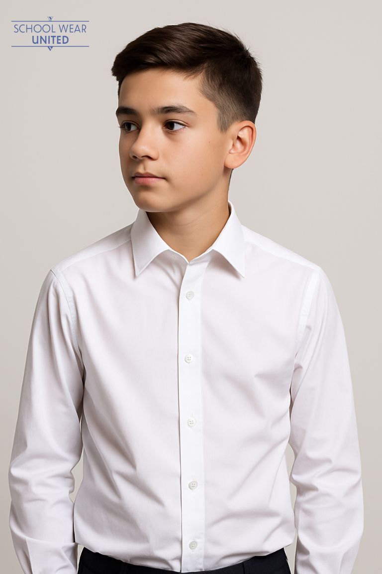 Boys 2-Pack Long Sleeve Non-Iron School Shirts by Ayra