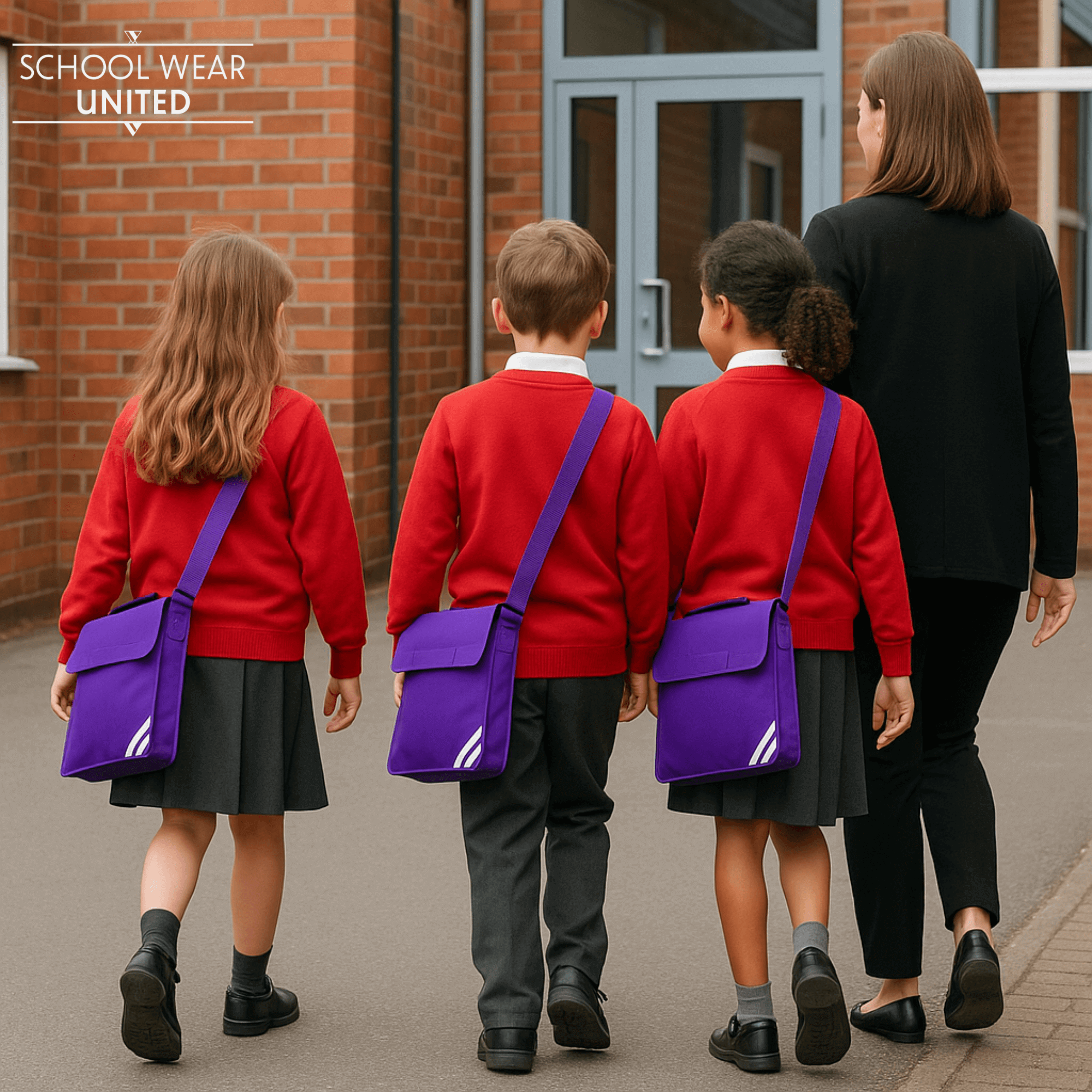 Children walking with Premium Reflective School Book Bag