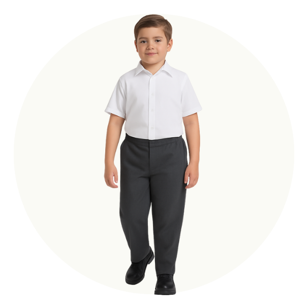 Plus Size Sturdy Fit School Uniform Trousers