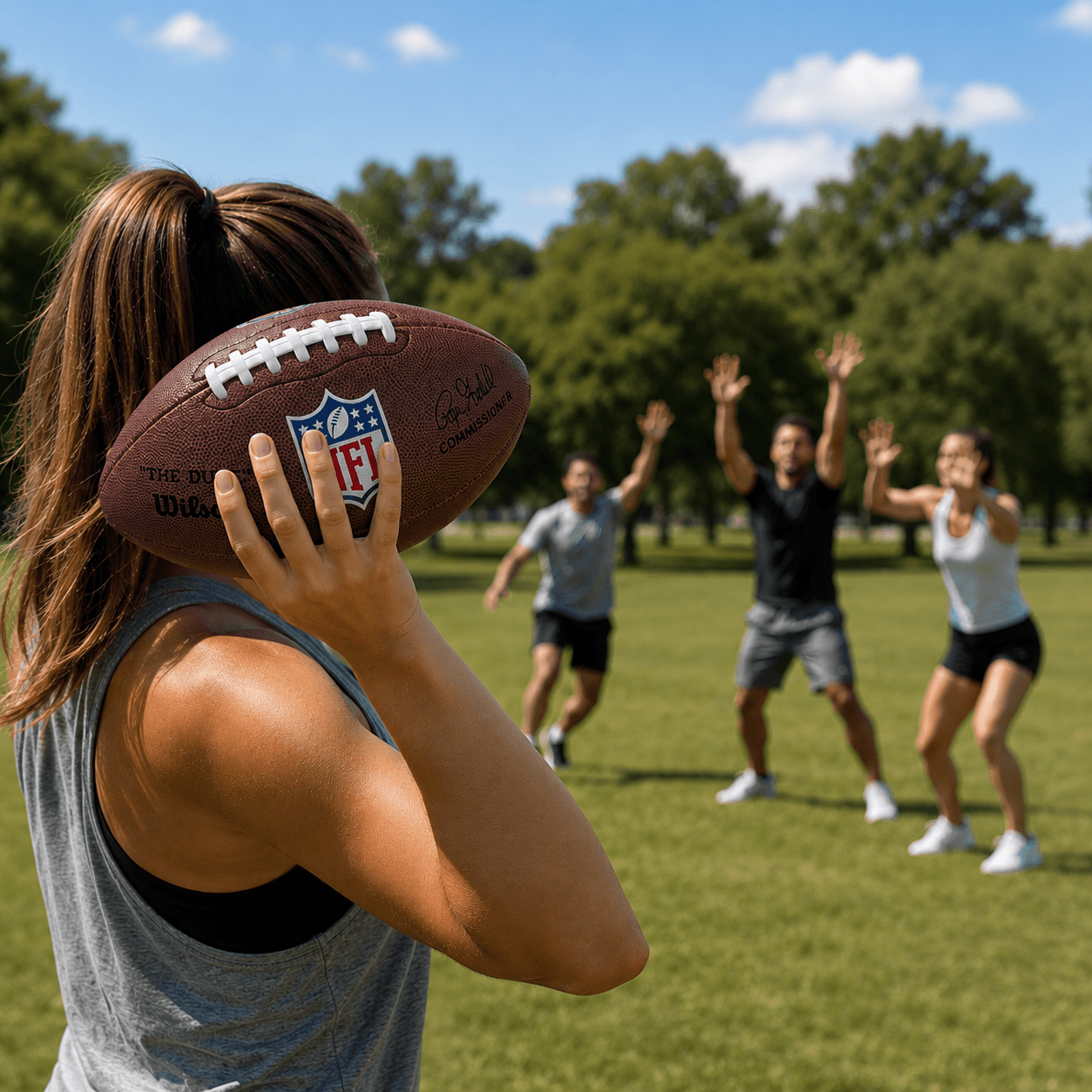 Game on - the Wilson NFL Duke Replica delivers classic looks, sure grip and an authentic feel for every throw downfield.