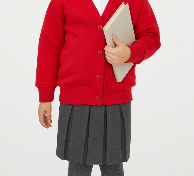 Zeco box pleat heavy weight school skirt product image, 2-inch pleats