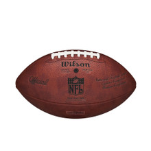 Wilson NFL Duke Replica Throwback American Football detail view with NFL Shield