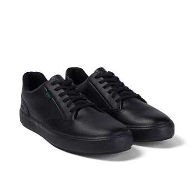 Kickers Tovni Tumble Leather Mens Shoes Black top view