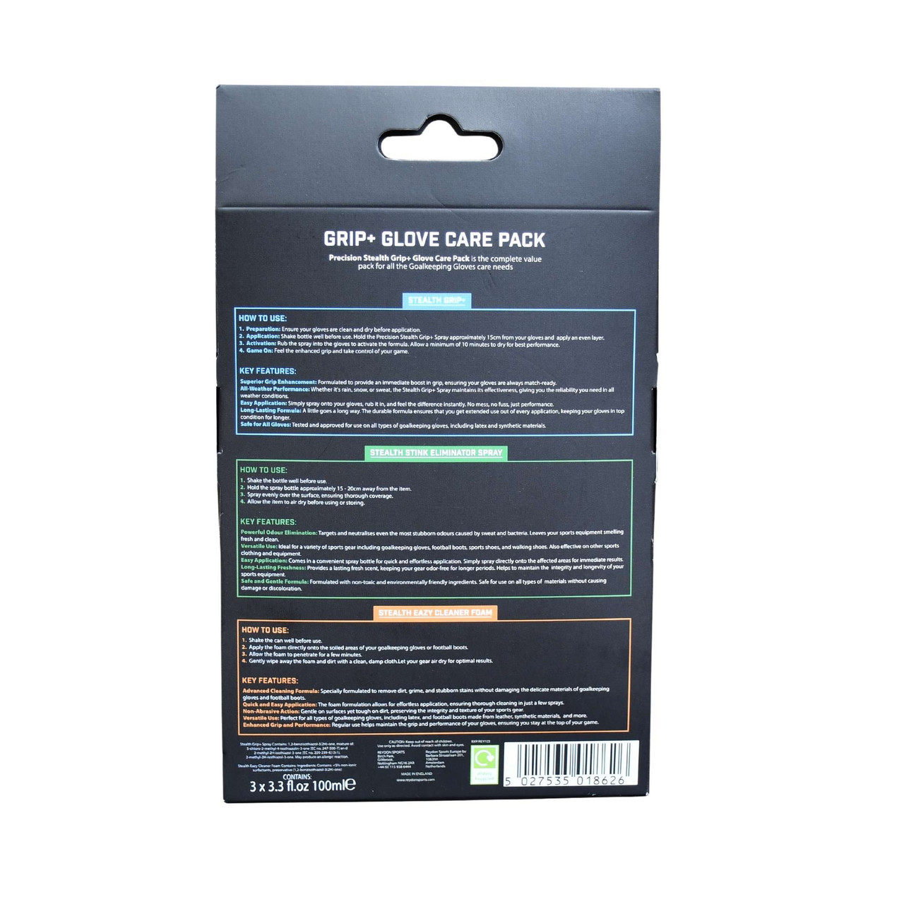 Precision Stealth Grip+ Glove Care Pack