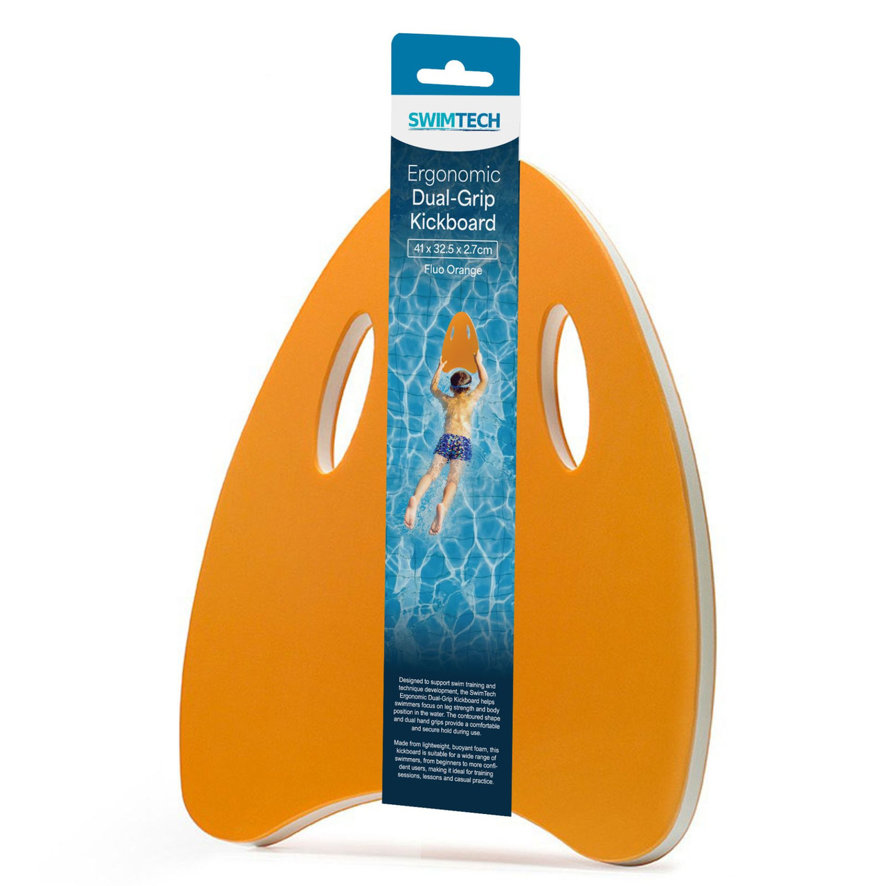 SwimTech Ergonomic Dual-Grip Kickboard