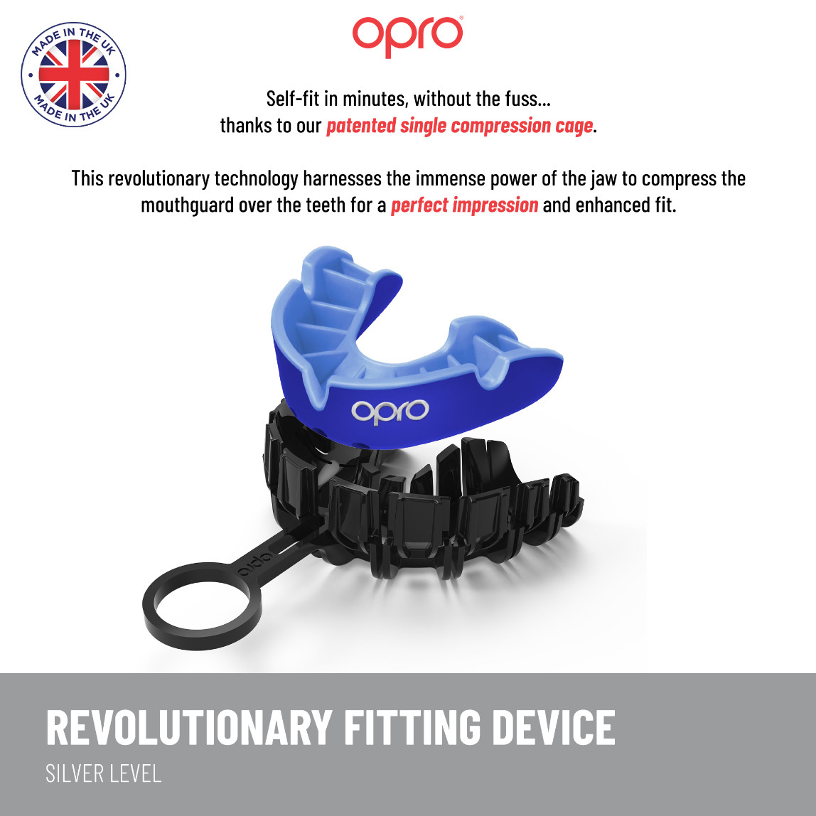 OPRO Self-Fit GEN5 Silver Mouthguard