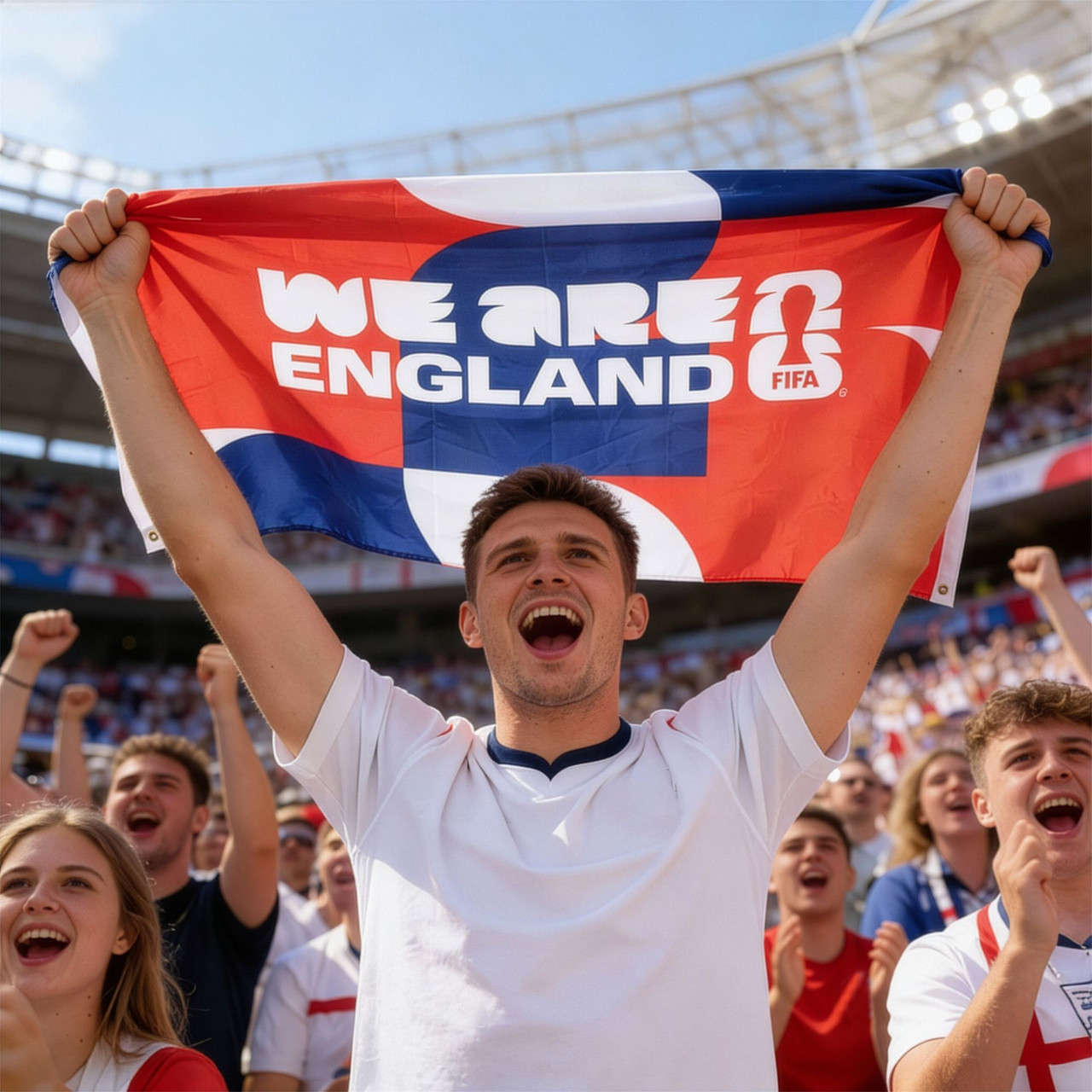 Team Merchandise FWC26 England 5ft x 3ft World Cup 2026 Fan Flag