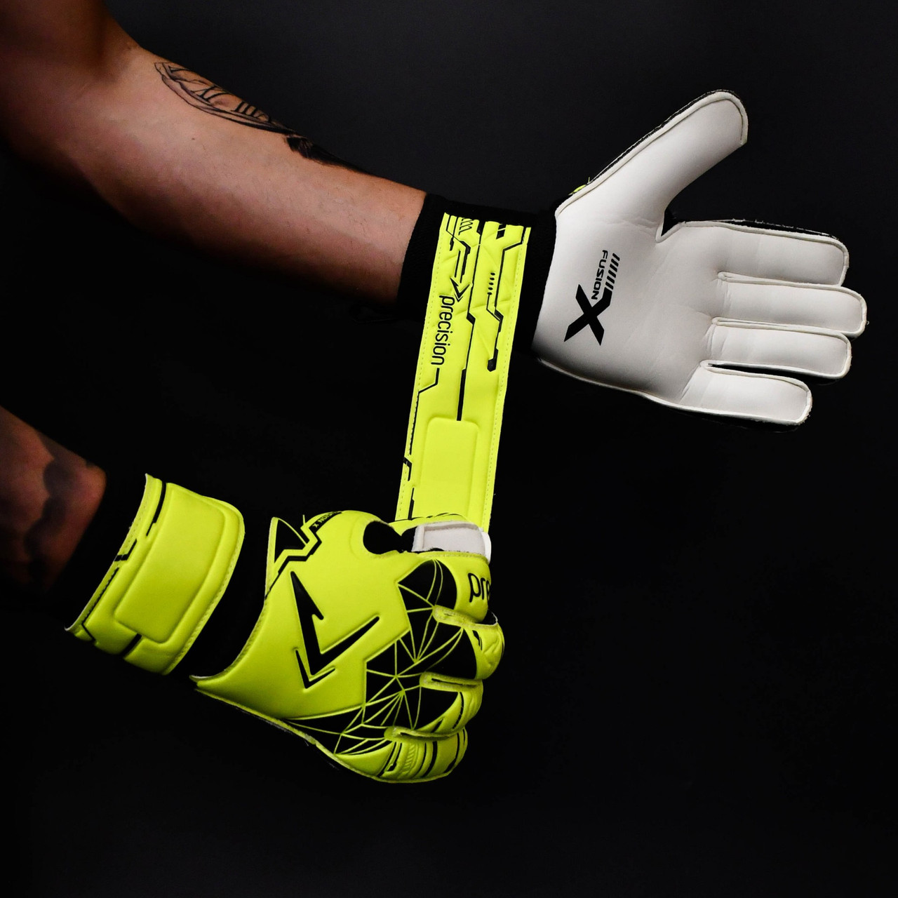 Precision Fusion X Flat Cut Essential Goalkeeper Gloves