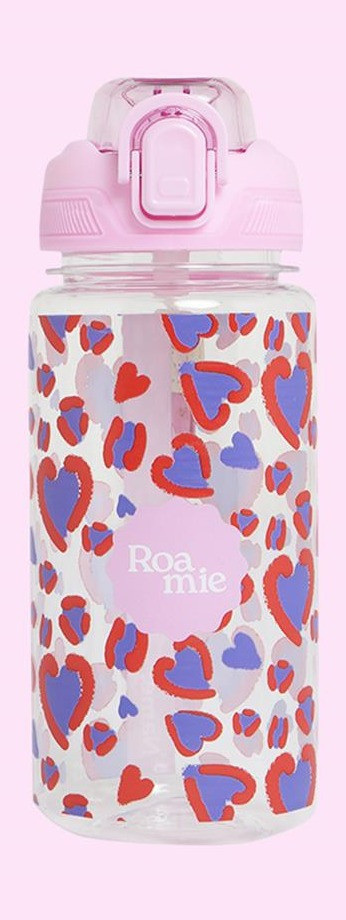 ROAMIE kids school water bottle in Hearts