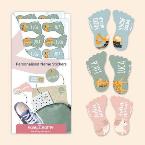 Easy2Name Personalised Shoe Labels with Icon