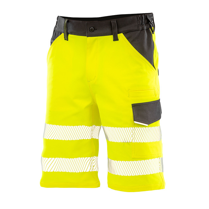 Hi Vis Stretch Work Shorts, EN ISO 20471 Class 1 (Result Recycled Safe-Guard R519X)
