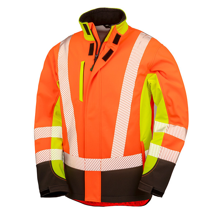 Hi Vis Softshell Jacket, Class 2, 3-Layer (Result Recycled Safe-Guard R506X)