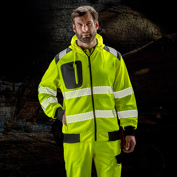 Hi Vis Hoodie, Zipped, EN ISO 20471 Class 2 (Result Recycled Safe-Guard R503X)